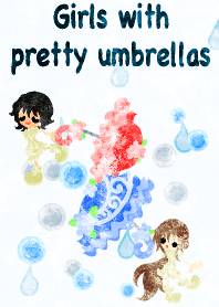 可愛い傘の女の子