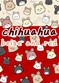 chihuahua theme14 beige red