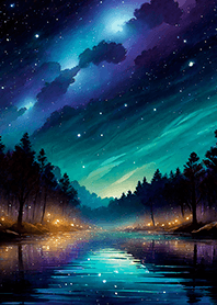 Beautiful starry night view#2149