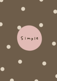 Brown and beige polka dots.