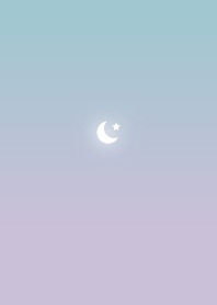 Crescent Moon and Stars / Blue Purple