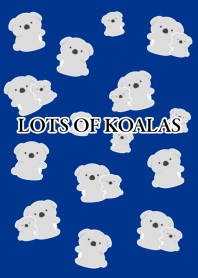 LOTS OF KOALAS-NAVY BLUE