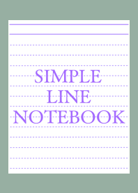 SIMPLE PURPLE LINE NOTEBOOK-DUSTY GREEN