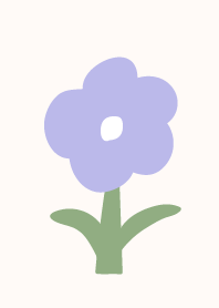 北欧風の花柄（紫色）