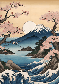 浮世繪 山海櫻花 nF69b