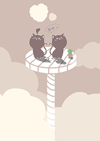 Cat on Platform J-Grey Orange (Be4)