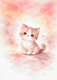 Pink Orange Gradient Kitten