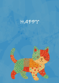 Cat Stuffed08 on blue