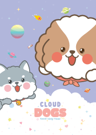 Dog Cute Cloud Violet
