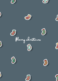 christmas socks2 / dark steel blue