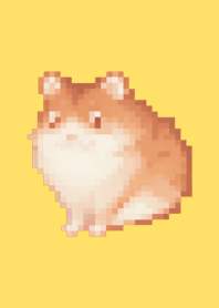 Hamster Pixel Art Theme  Yellow 04
