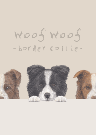 Woof Woof - Border Collie - PASTEL BROWN