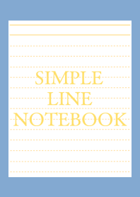 SIMPLE YELLOW LINE NOTEBOOK-DUSTY BLUE