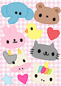 (Animals (pink check))