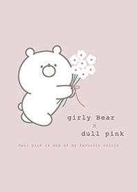 Girly Bear Matte Pink Line Theme Line Store