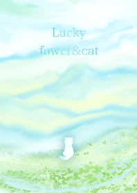 Lucky fower&cat