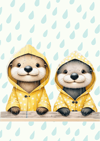 Mr. Otter on a Rainy Day