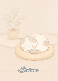 Cozy Lazy Cat: Sakura