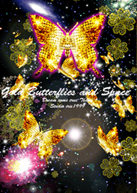 Gold Butterflies and Space