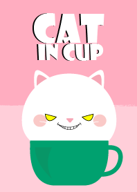 White Cat in Cup Theme