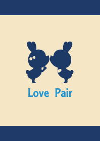 Love Pair Navy+Beige 5.