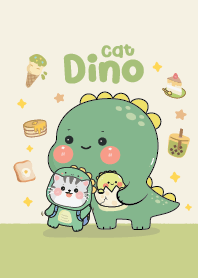 Dino & Cat Cute :D