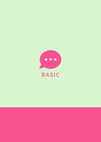 Simple&Basic Vivid Pink&Pale Green