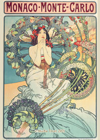 Mucha "Monaco  Monte - Carlo"