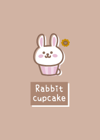 Rabbit cupcake <Sunflower> brown