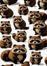 HAPPY RACCOON DOG/Lots of raccoons