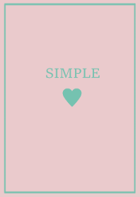 SIMPLE HEART / pink turquoise