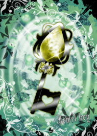 Jewel key -Yellow & Green-