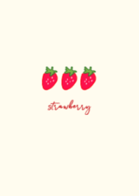strawberry -beige red-