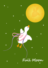 Goose Flying to the moon(olive color)