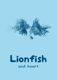 Lionfish & heart sky blue