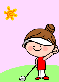 女子ゴルファーを応援する着せかえ