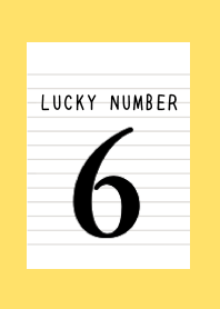 LUCKY NUMBER 6 NOTEBOOK-YELLOW