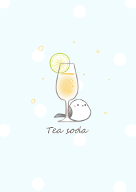 Shimaenaga and Tea soda -blue- 2