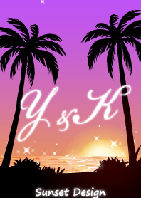 【Y&K】イニシャル❤️サンセットビーチ2