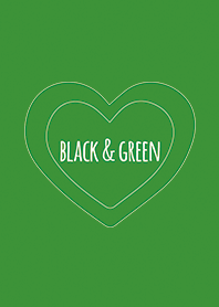 Black & Green / Line Heart