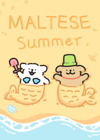 線條小狗・夏天
