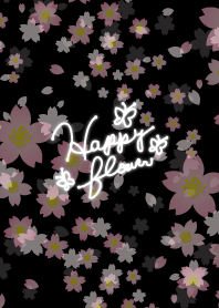 Happy flower-Night Cherry Blossoms-joc