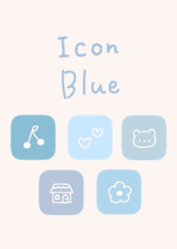 Cute blue icon
