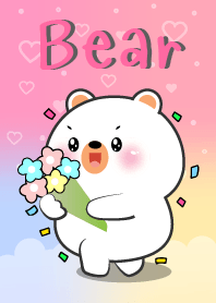 I Love You Cute White  Bear Theme