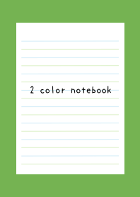 2 COLOR NOTEBOOKj-BLUE&GREEN-GREEN-YEL