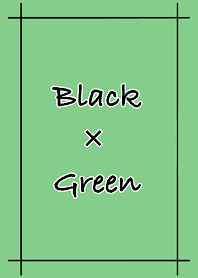 簡單的綠色 x 米色 - 綠色