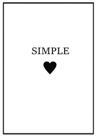 SIMPLE HEART white black