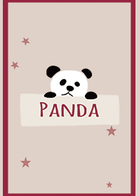 ベージュ&ボルドー / パンダ