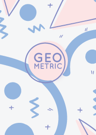 Geometric Pastel White Perano Blue