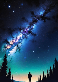 Mountain, Sea, and Moonlit Night 286208